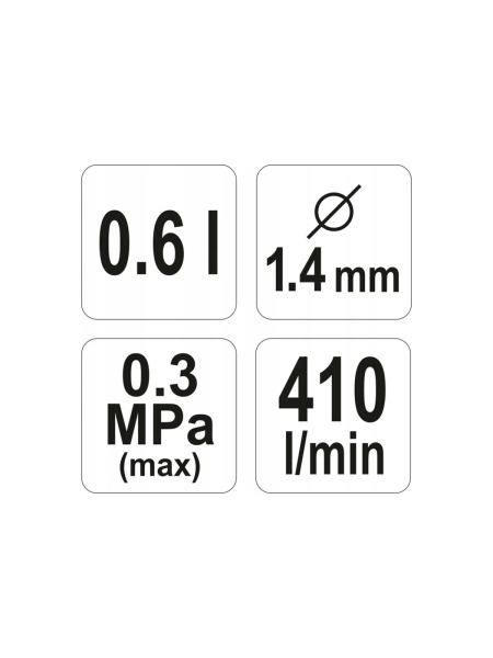 Пистолет-распылитель с верхним бачком YATO YT-2340