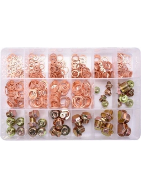 Набор медных шайб и сливных пробок 534 предмета YATO YT-06864