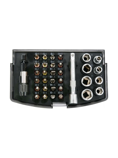 Набор бит и торцевых головок YATO 34 предмета YT-04623