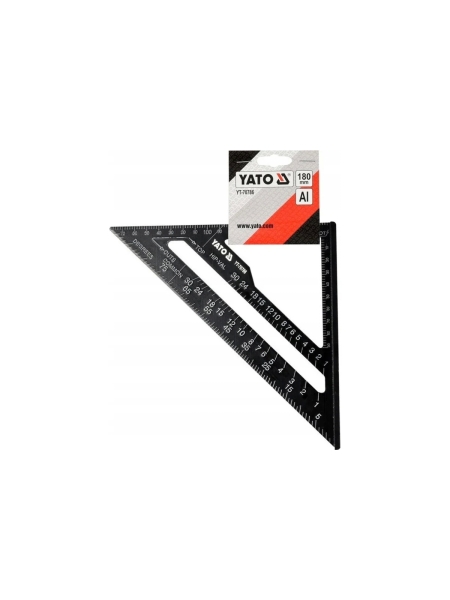 Угольник для плотника и столяра YATO 180 мм YT-70786