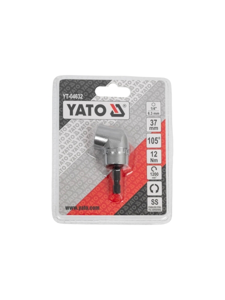 Адаптер угловой для бит YATO 37мм, 1/4" YT-04632 361404632 092 1