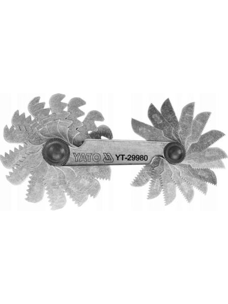 Метрический резьбомер YATO 24 лезвия 0,25-6,0мм YT-29980