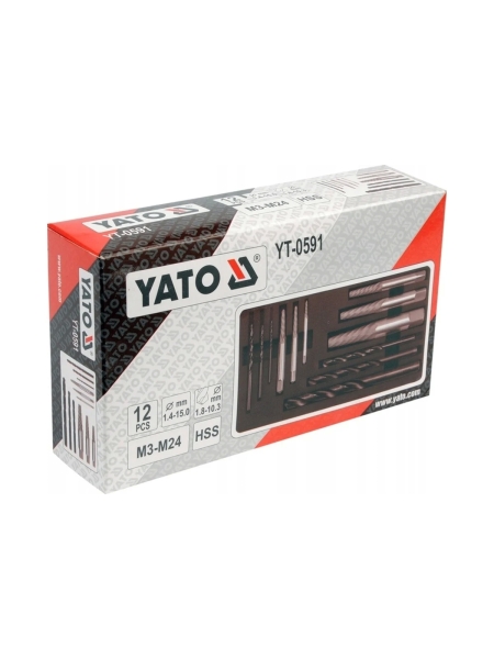 Экстракторы сверление-извлечение обломанных болтов YATO YT-0591 37140591 092 1