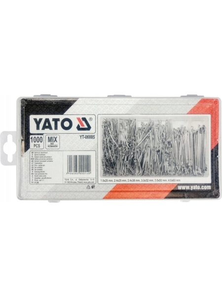 Набор шплинтов YATO 1000 шт. пластиковый кейс YT-06885 347206885 092 1