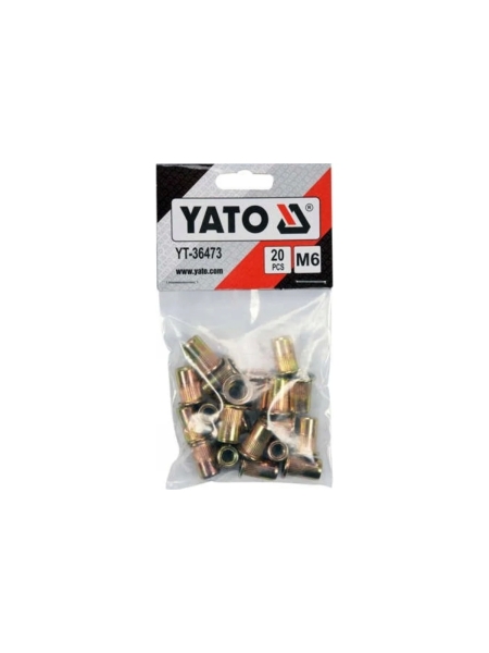 Резьбовая заклепка YATO сталь М6 20 шт YT-36473 394936473 092 1