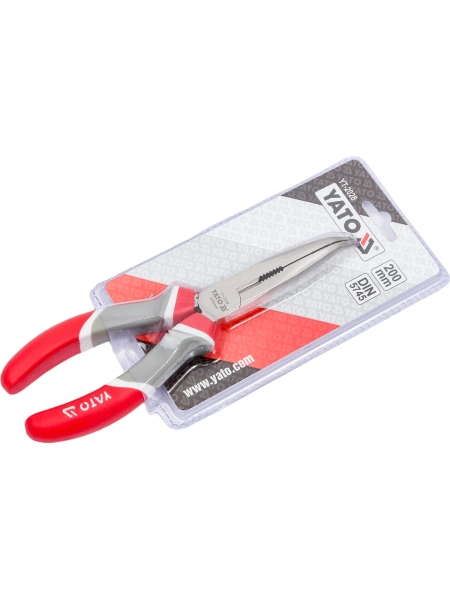 Тонкогубцы изогнутые YATO 200мм CRV YT-2028 37142028 092 1