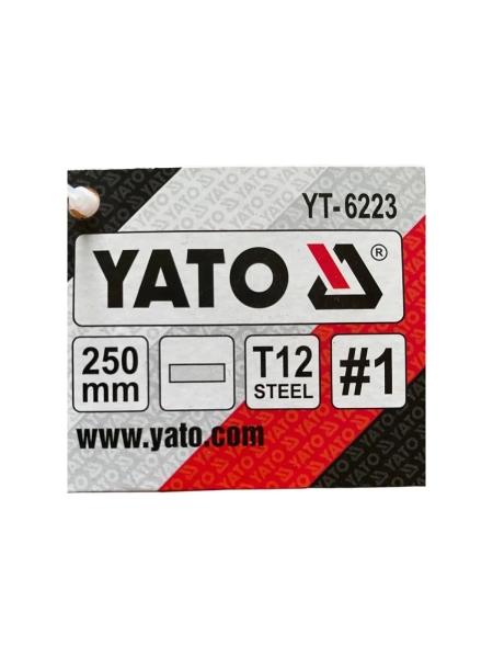 Напильник YATO по металлу плоский 250мм 1 YT-6223 37146223 092 1