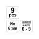 Цифровые клейма YATO 9пр - 6 мм YT-6854