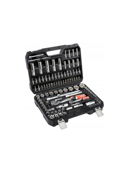 Набор инструментов YATO 1/2"-1/4" 108 предметов (пластиковый кейс) YT-38791 371438791 092 1