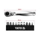 Набор бит с трещоткой YATO 1/4", 11 предметов YT-14390
