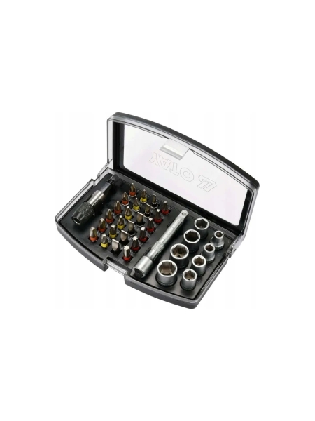 Набор бит и торцевых головок YATO 34 предмета YT-04623