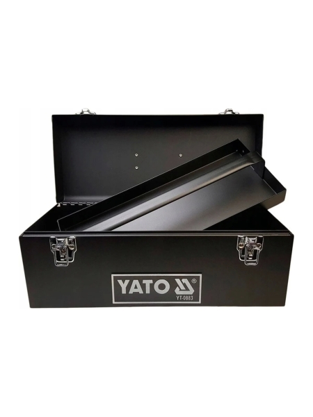 Металлический ящик для инструмента с доп.секцией YATO 428х180х180мм YT-0883