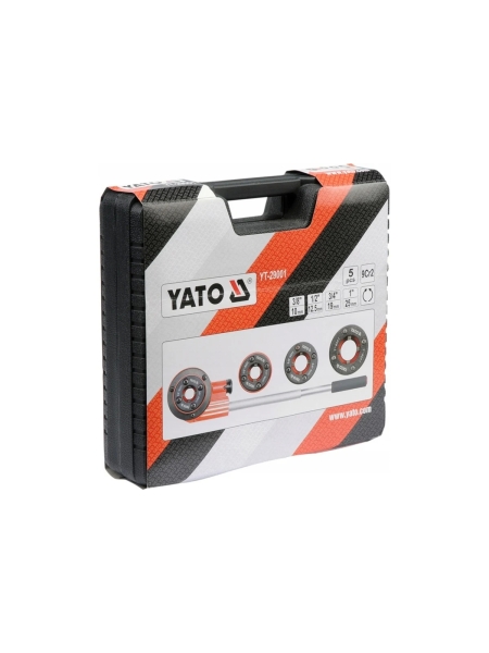 Набор трубных клуппов YATO 4 предмета, 3/8"; 1/2"; 3/4"; 1" YT-29001