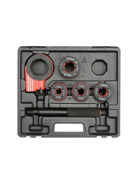Набор трубных клуппов YATO 4 предмета, 3/8"; 1/2"; 3/4"; 1" YT-29001