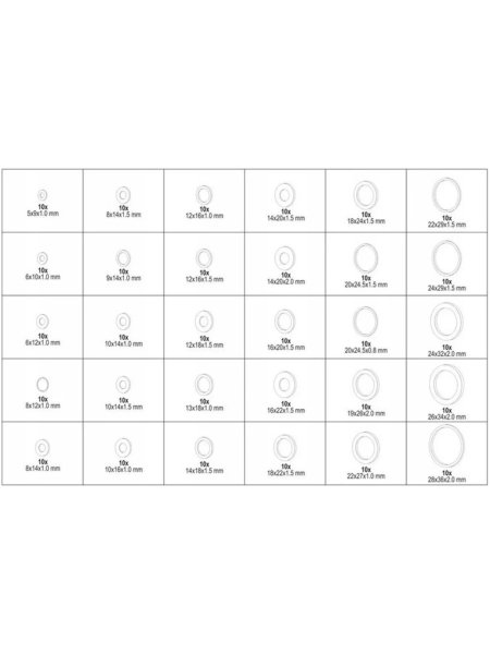 Набор медных шайб YATO 300шт YT-06872 371406872 092 1