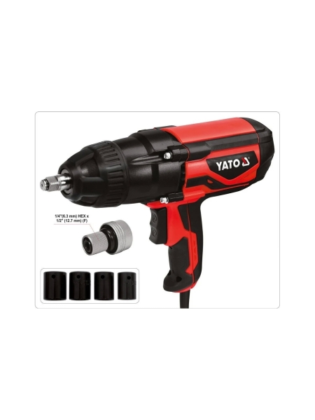 Гайковерт элект. ударный YATO 1/2",600Нм YT-82021 370282021 092 1