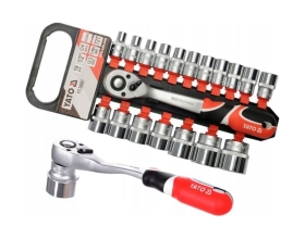 Набор головок с трещоткой YATO 1/2", 19 пр YT-38681 371438681 092 1