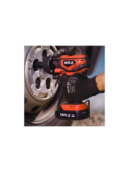 Аккумуляторный ударный гайковерт YATO 18 В, 1/2", 300 Нм YT-82804