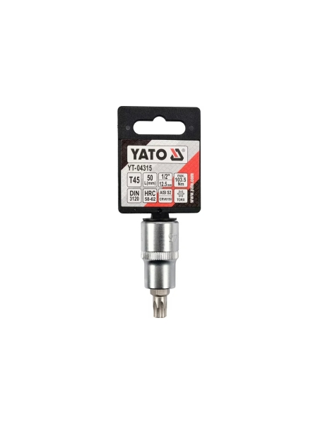 Головка торцевая c вставкой TORX Т45, 1/2" DR YATO YT-04315