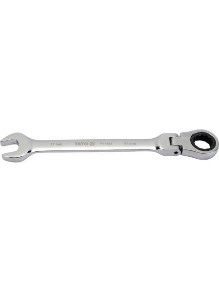 Комбинированный ключ с трещоткой и шарниром, 17 мм YATO YT-1683