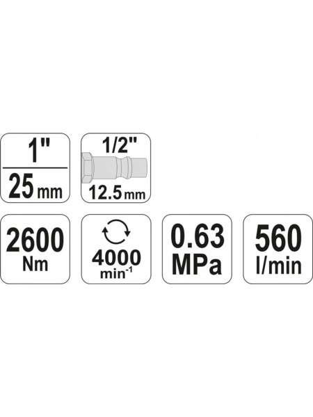 Ударный пневмогайковерт YATO YT-0959