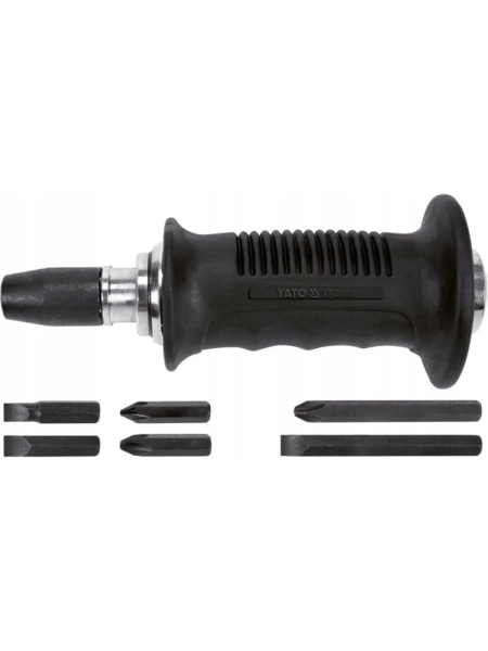 Ударная отвертка YATO с битами 7 предметов пластиковая ручка YT-28003