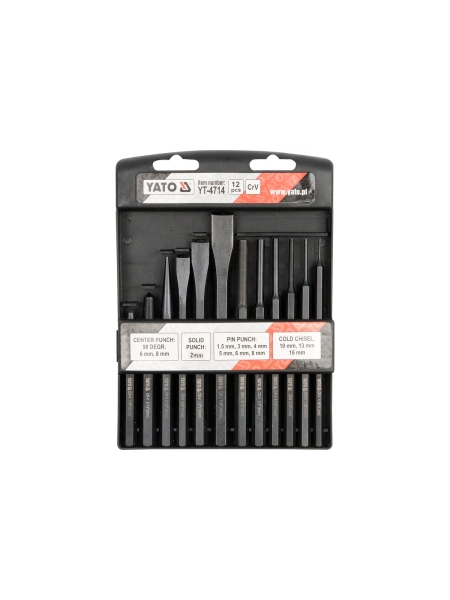 Набор зубил, пробойников и керн YATO 12пр YT-4714