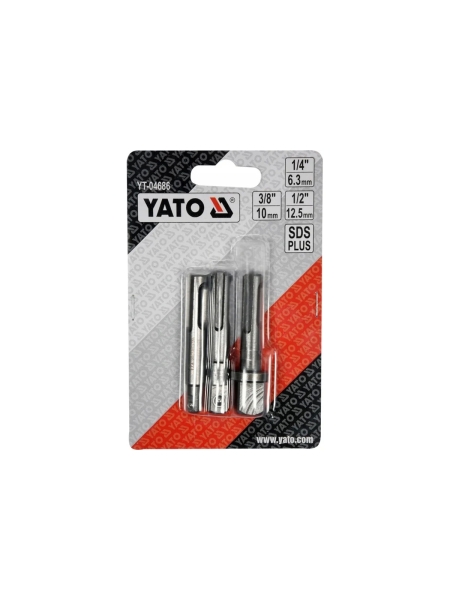 Набор адаптеров 3 шт, SDS Plus, 1/4", 3/8", 1/2" YATO YT-04686