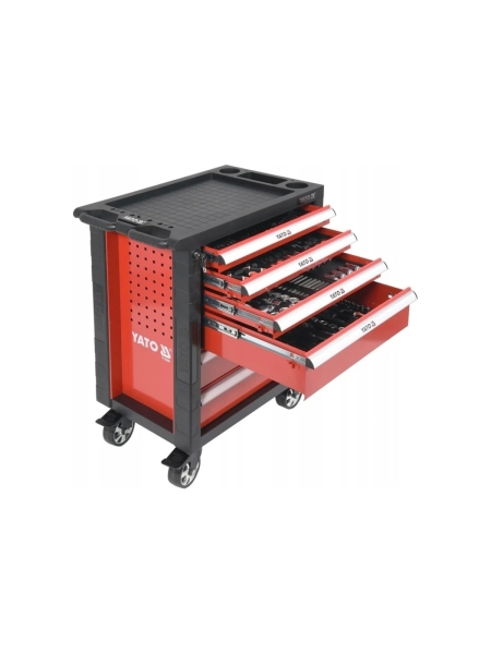 Инструментальная тележка YATO 177 предметов, 6 ящиков YT-55300