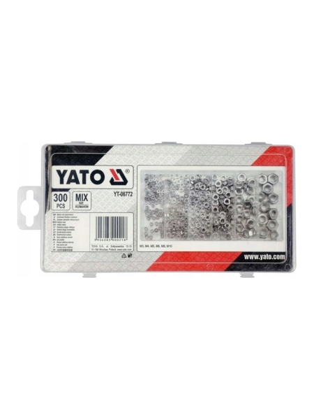 Набор стальных гаек YATO 300 шт. (пластиковый кейс) YT-06772 371406772 092 1
