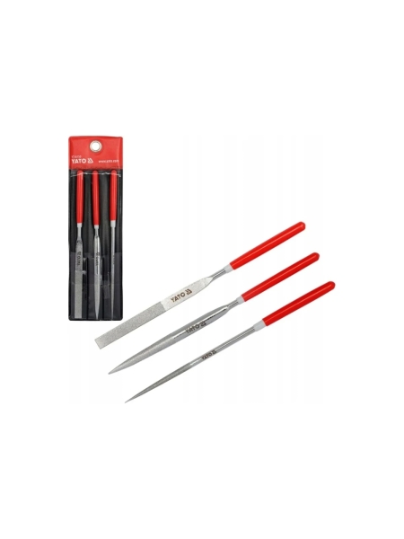 Надфили алмазные YATO в наборе 4x160x50мм 3пр YT-6150