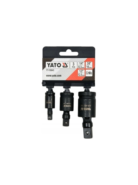 Набор ударных карданов 3 шт, 1/4", 3/8", 1/2" YATO YT-10643