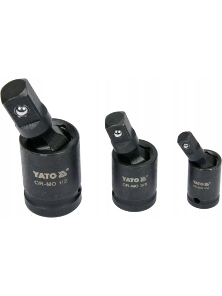 Набор ударных карданов 3 шт, 1/4", 3/8", 1/2" YATO YT-10643