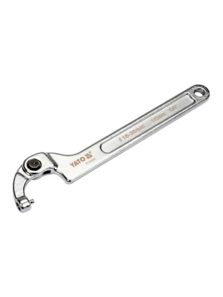 Шаровый ключ для круглых шлицевых гаек YATO 15-35 мм, с круглым штифтом YT-01675 371301675 228    1