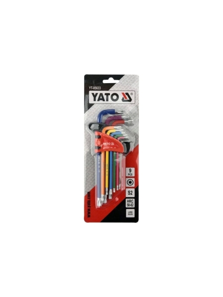 Набор торцовых ключей YATO TORX TR T10-T50 9 предметов YT-05633 371405633 092 1