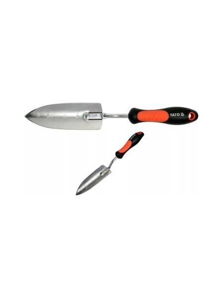 Узкий посадочный совок YATO 340 мм, хромированная сталь, резинопластиковая ручка YT-8885