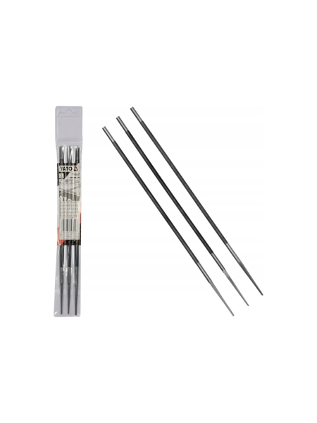 Напильники для заточки цепи 4.8 мм, 3 шт YATO YT-85027