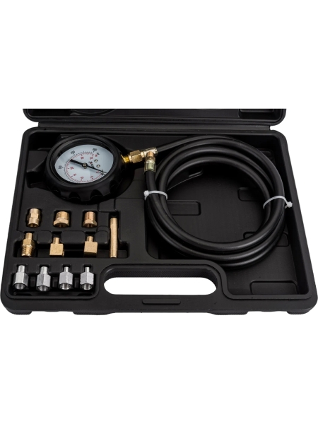 Тестер давления масла YATO 0-500 PSI/0-35 бар набор 12 предметов пластиковый кейс YT-73030