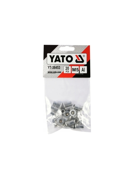 Алюминиевые резьбовые заклепки YATO М5 20 шт. YT-36453 394936453 092 1