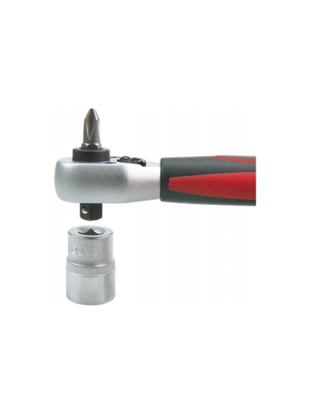 Трещотка YATO для бит и гол. 1/4" CrV 106мм YT-0331 37130331 092 1