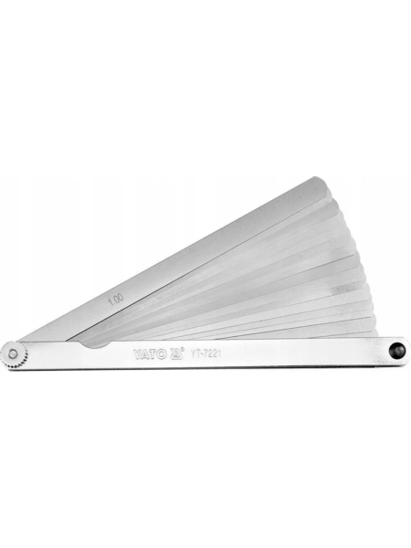 Измерительные щупы YATO 200мм 17шт. 0,02-1мм YT-7221