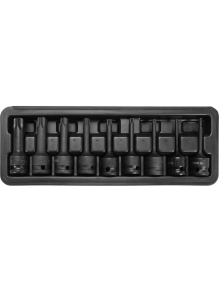 Набор торцевых ударных ключей YATO 1/2" Torx Т20-Т70 9 предметов YT-10654