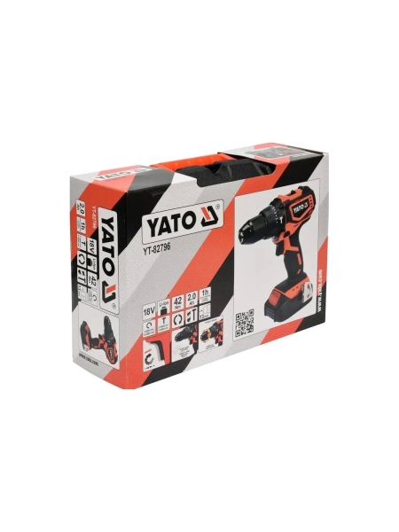 Бесщеточная ударная дрель-шуруповерт YATO 18 В YT-82796