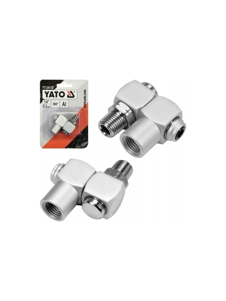 Пневматическое шарнирное соединение 1/4" YATO YT-24130