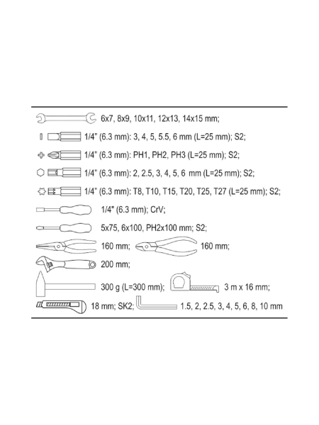 Набор инструментов YATO в сумке 44пр. YT-39280