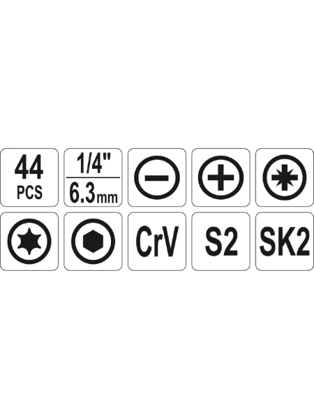 Набор инструментов YATO в сумке 44пр. YT-39280