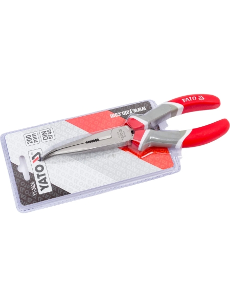 Тонкогубцы изогнутые YATO 200мм CRV YT-2028 37142028 092 1