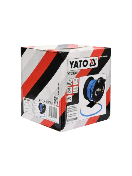 Шланг пневматический армированный на катушке (15 м; 10 мм) YATO YT-24240