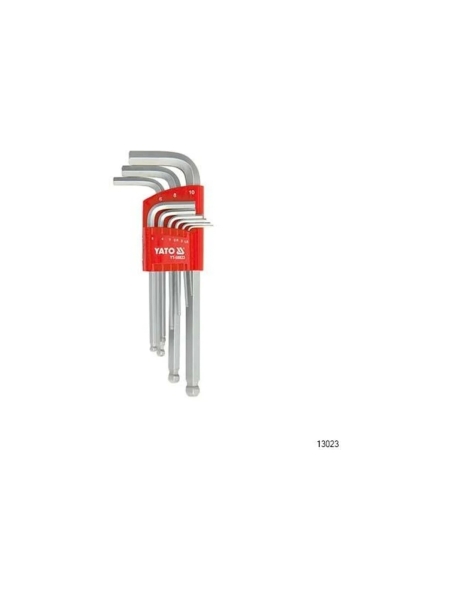 Набор Г-образных ключей шестигранных с шаром YATO HEX1.5-10ММ 9ПР YT-58825 371458825 092 1