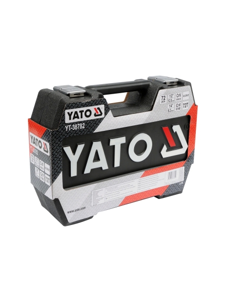 Набор инструментов YATO 1/4'' и 1/2'', 72пр YT-38782